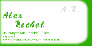 alex mechel business card